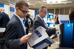 Attendees read up on some of the hottest technologies in the oncology space.